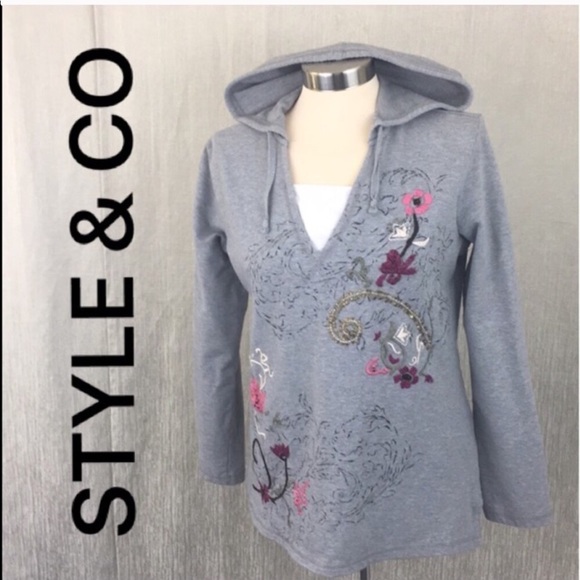 Style & Co. Tops - ⭐️STYLE & CO PULLOVER HOODED TOP 💯AUTHENTIC